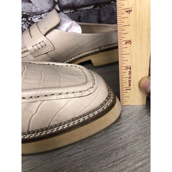 Free People Blush Pink Leather Platform Penny Loafer Mules Women Sz 39EU/8.5M US - Picture 16 of 16